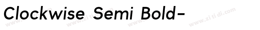 Clockwise Semi Bold字体转换